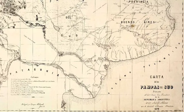 Carta topográfica de las Pampas del Sud y líneas de frontera de 1872