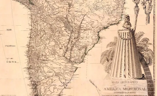 Gran mapa histórico de América del Sur de 1775