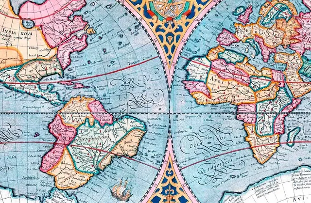 Mapamundi histórico Orbis Terrae de 1623