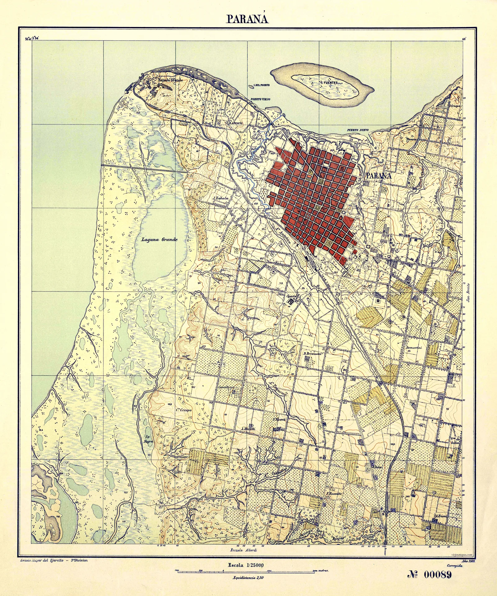 Plano de la ciudad de Paraná – 1910
