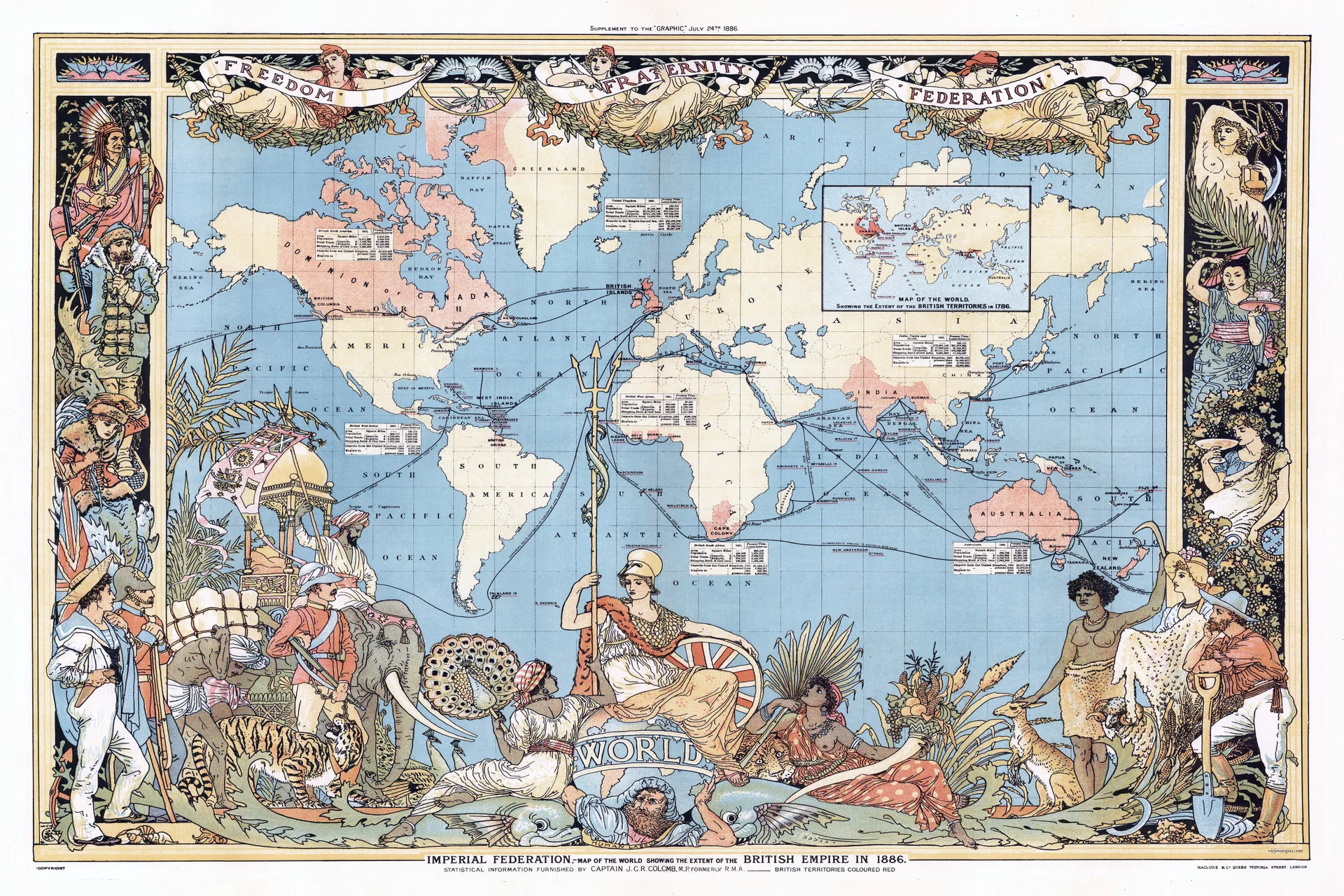 Extensión del Imperio Británico en 1886
