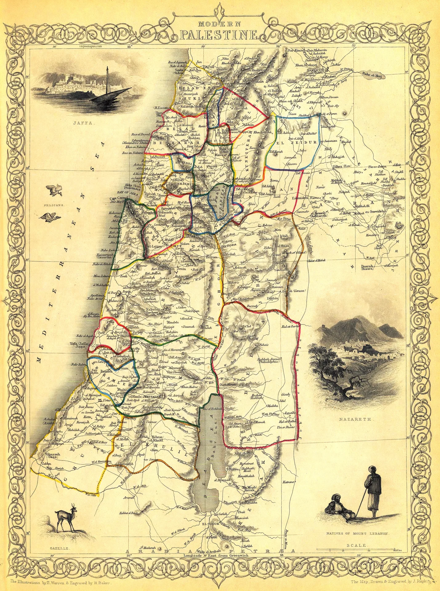 Mapa de Palestina de 1851