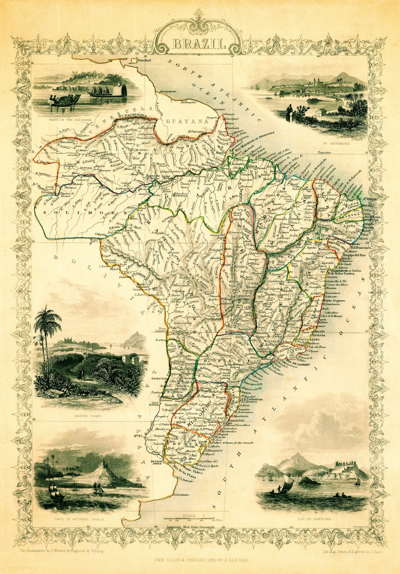Mapa de Brasil de 1851