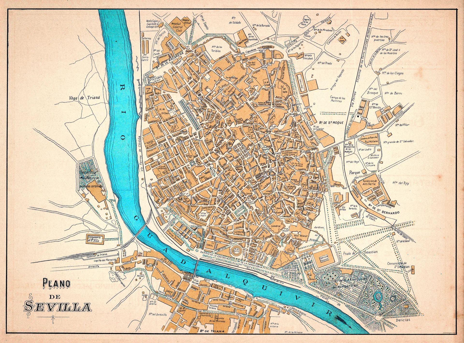 Plano de Sevilla - 1905