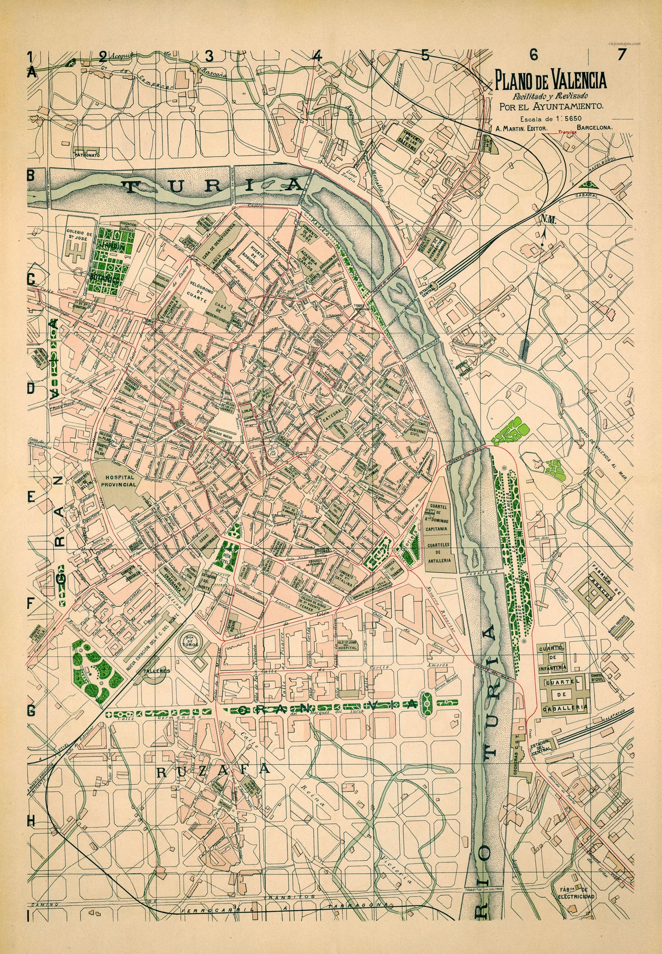 Plano de Valencia - 1918
