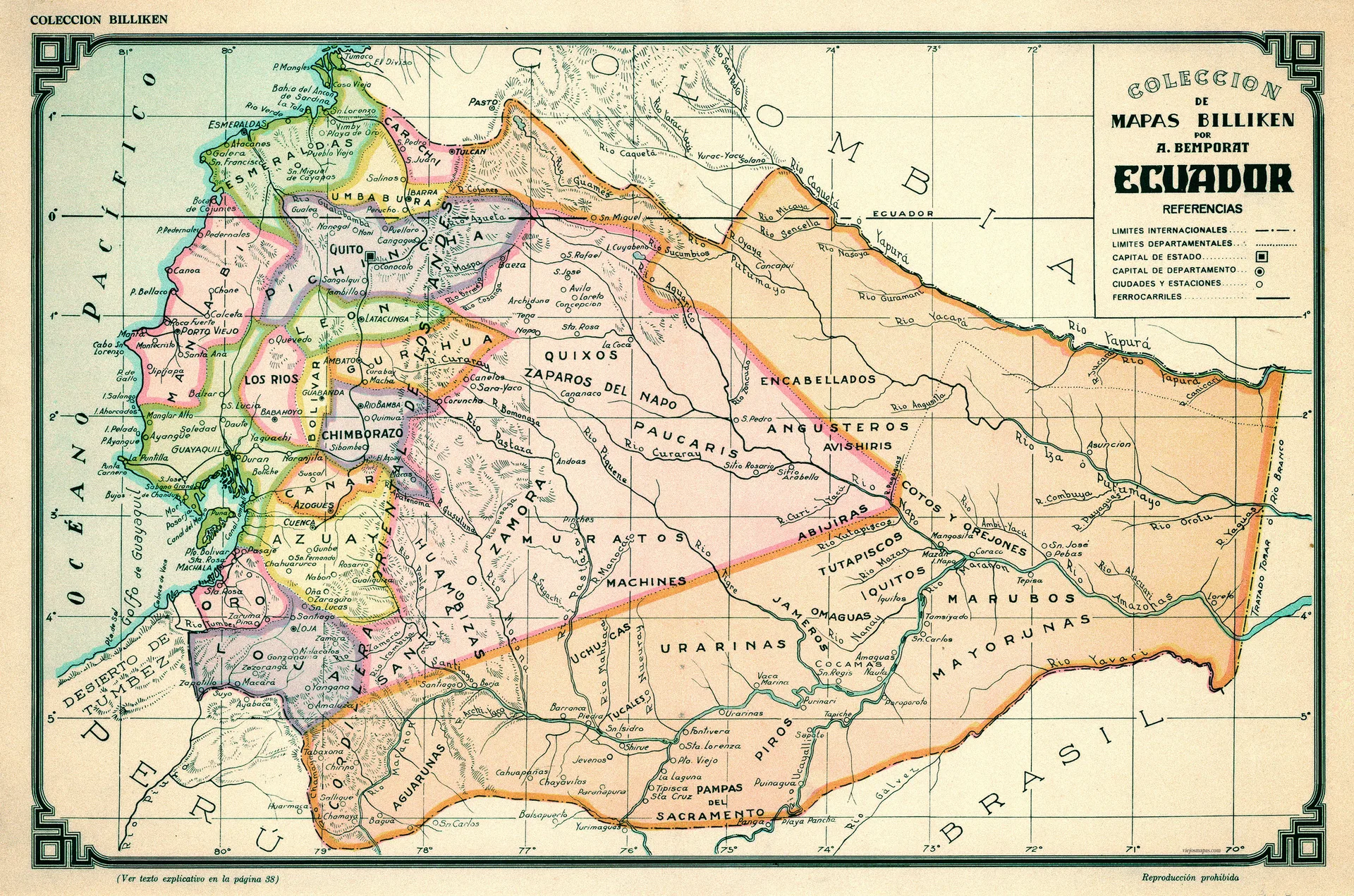 Mapa de Ecuador - 1931