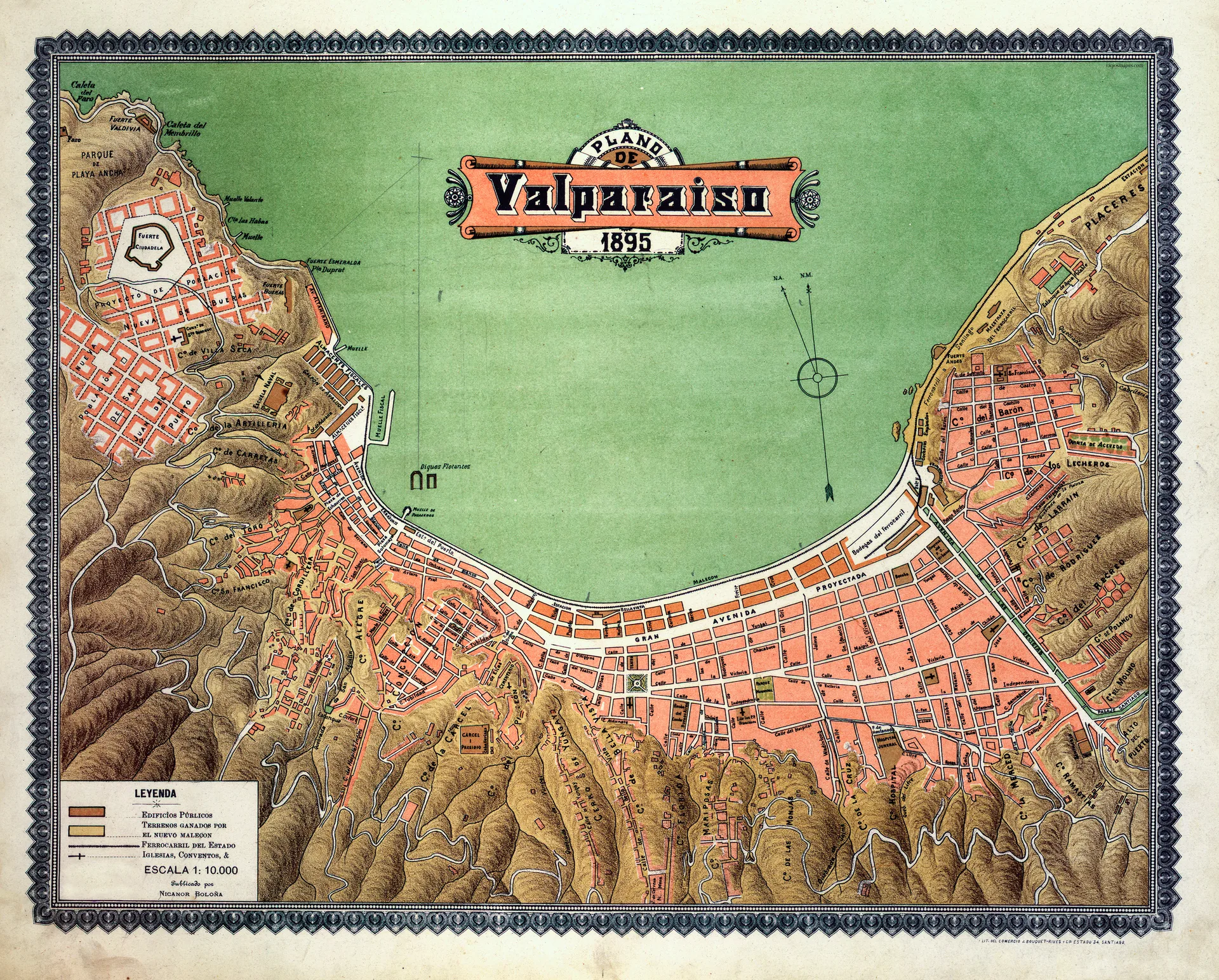 Plano de Valparaíso de 1895