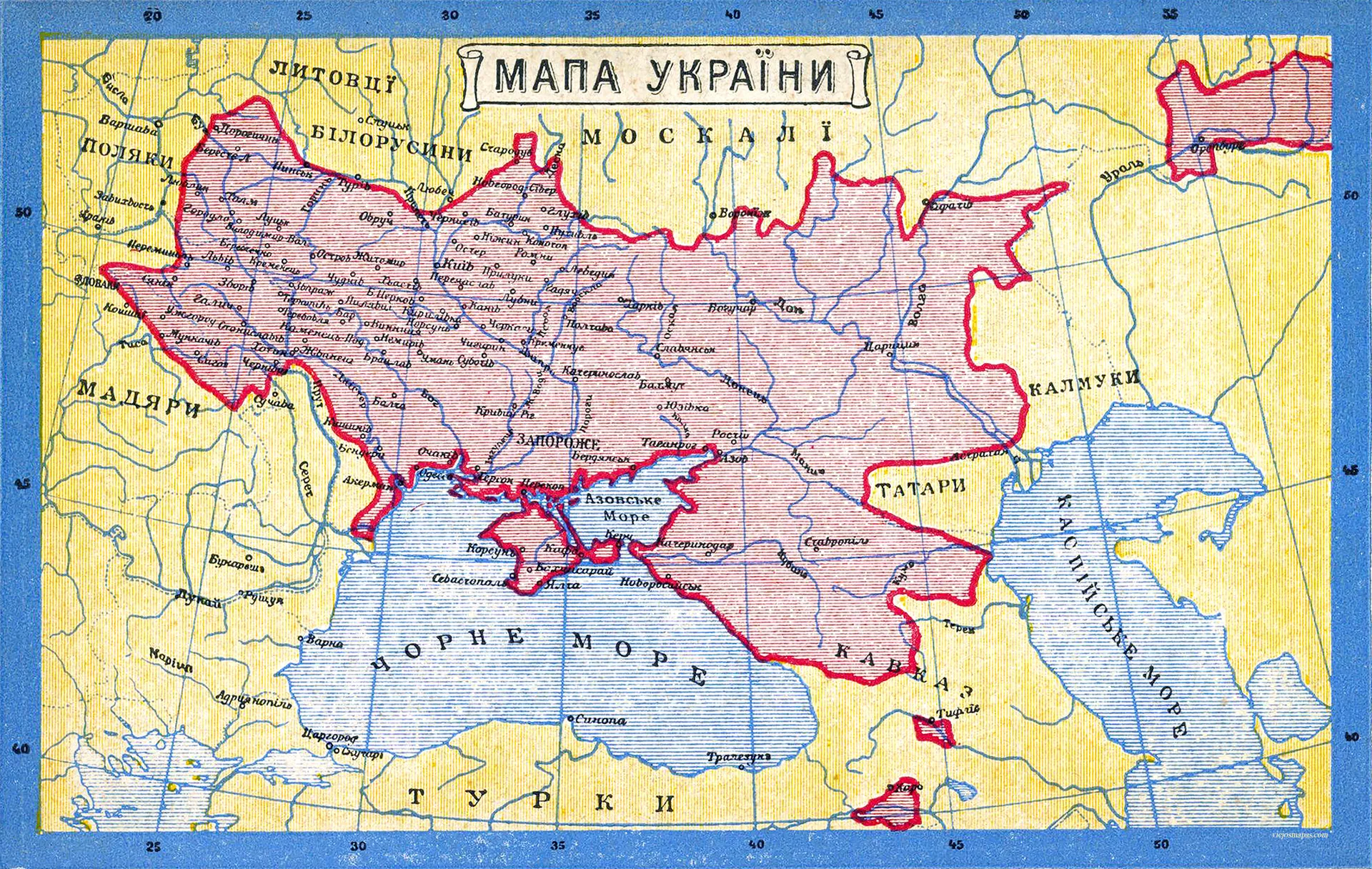 Mapa de Ucrania de 1919