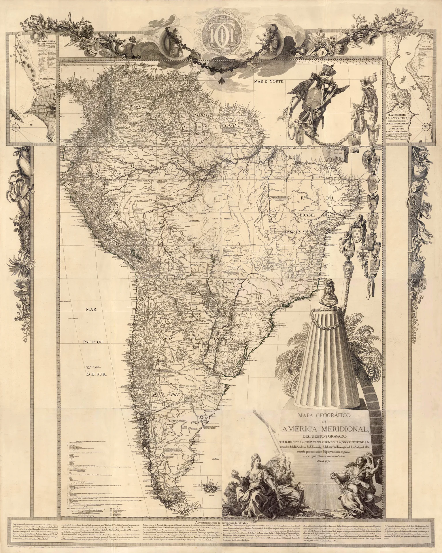 Mapa Geográfico de América Meridional (1775)