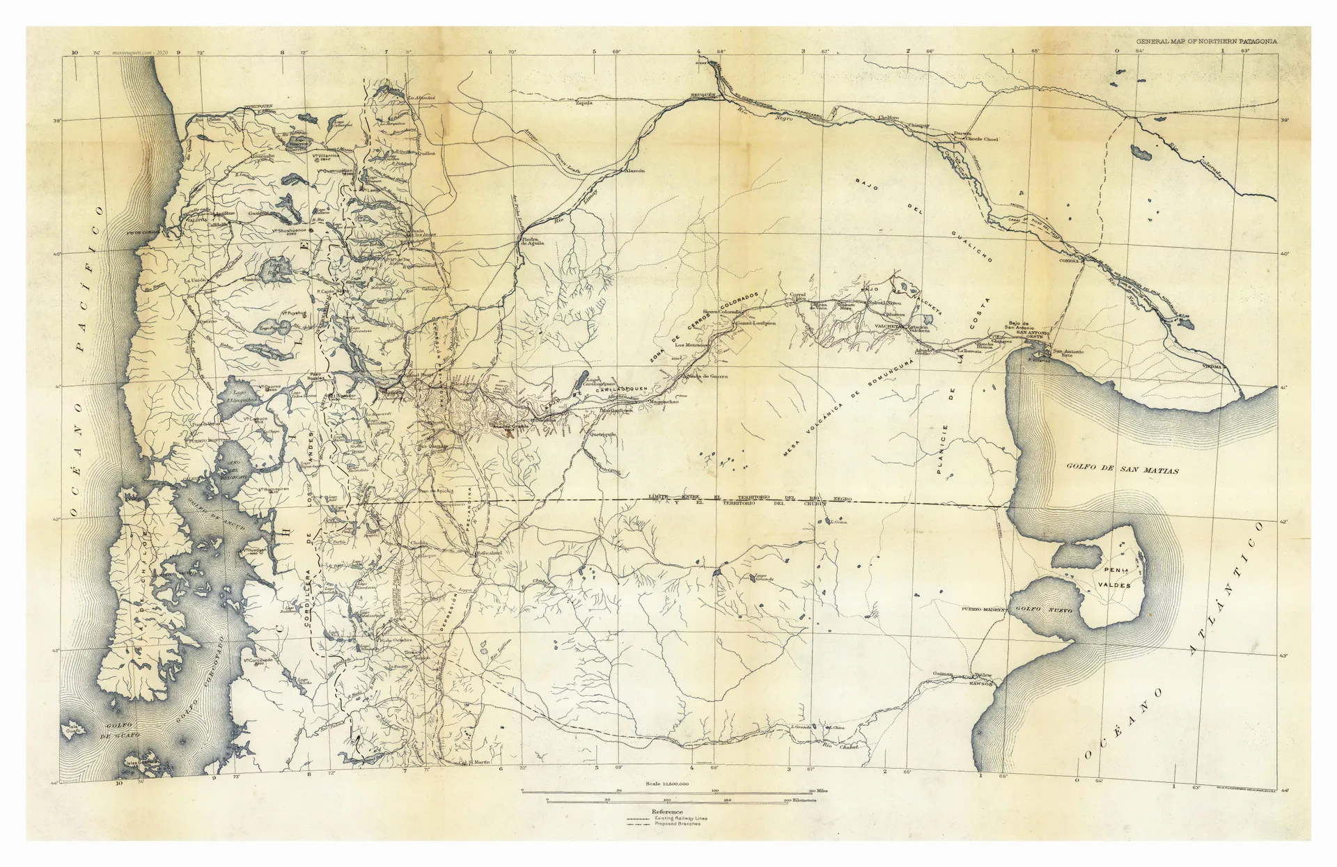 Mapa general de la Patagonia Norte - 1914 – Bailey Willis