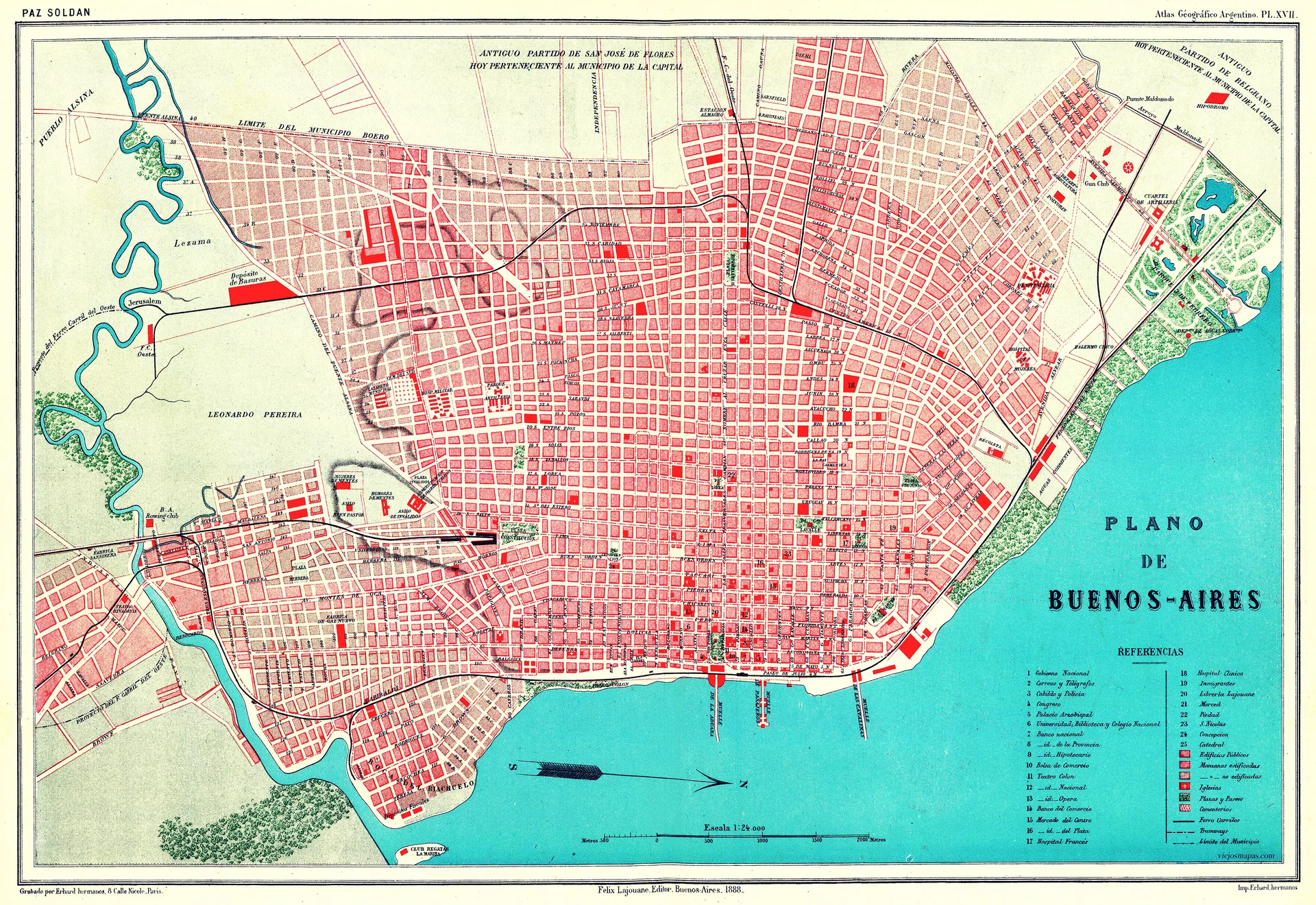 Plano de la ciudad de Buenos Aires de 1887