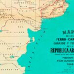 Mapa de ferrocarriles, correos y telégrafos de la República Argentina - 1888