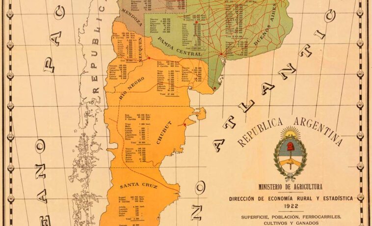 Mapa económico de la República Argentina de 1922