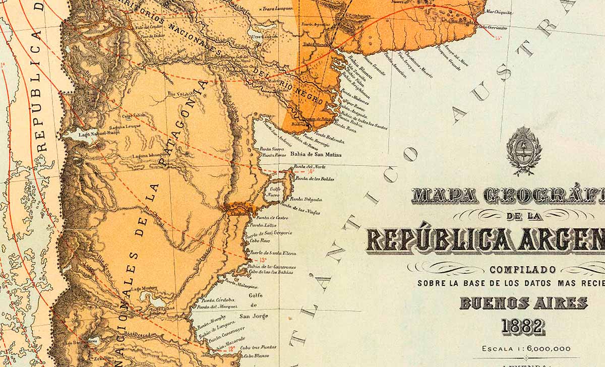 Mapa de la República Argentina de 1882