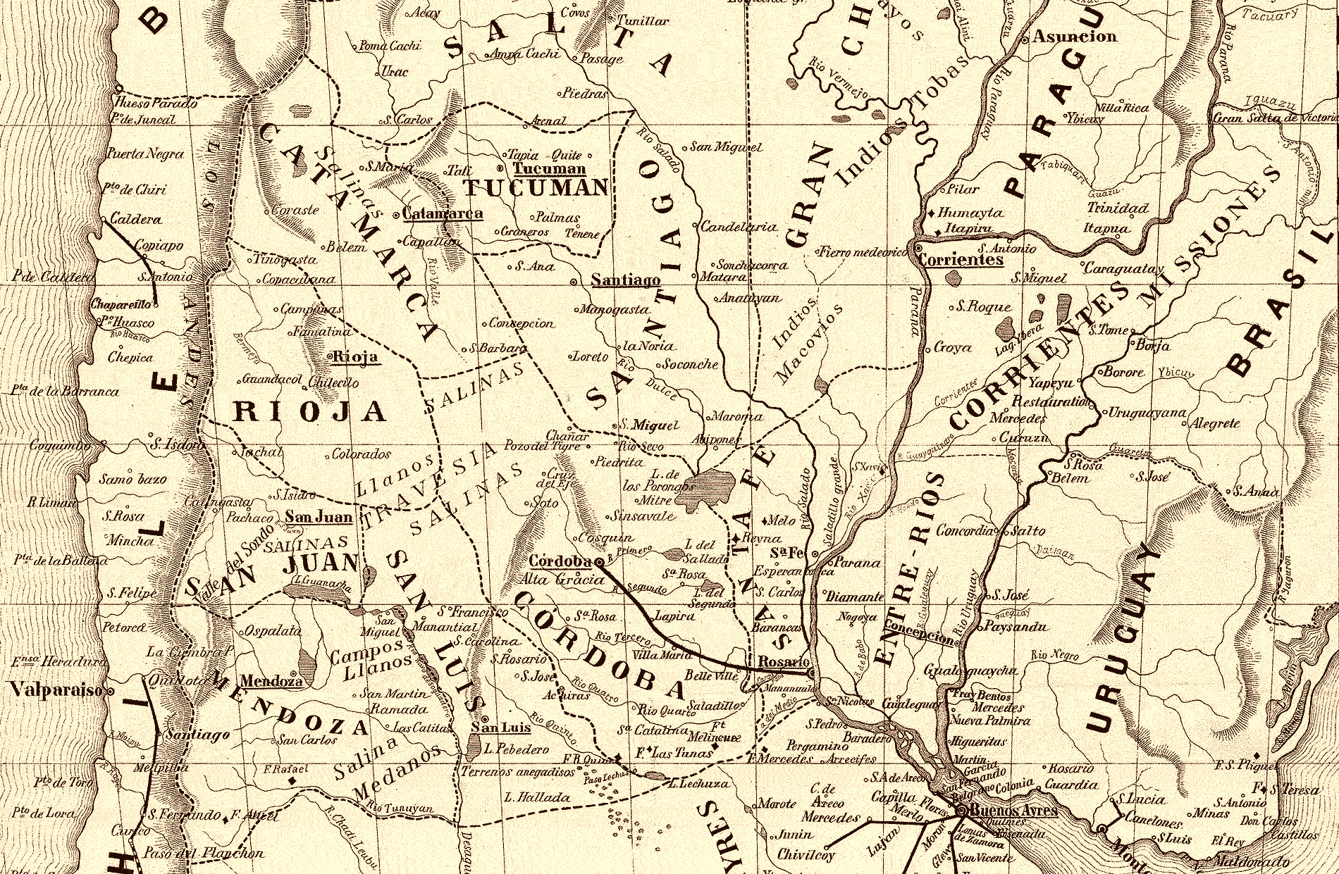 Mapa de la Argentina - 1878 - Hesperidina