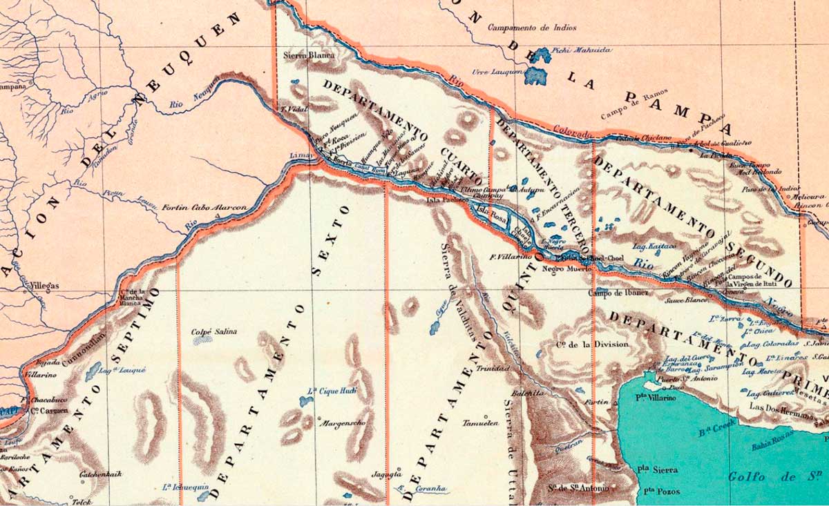 Mapa de Río Negro de 1887