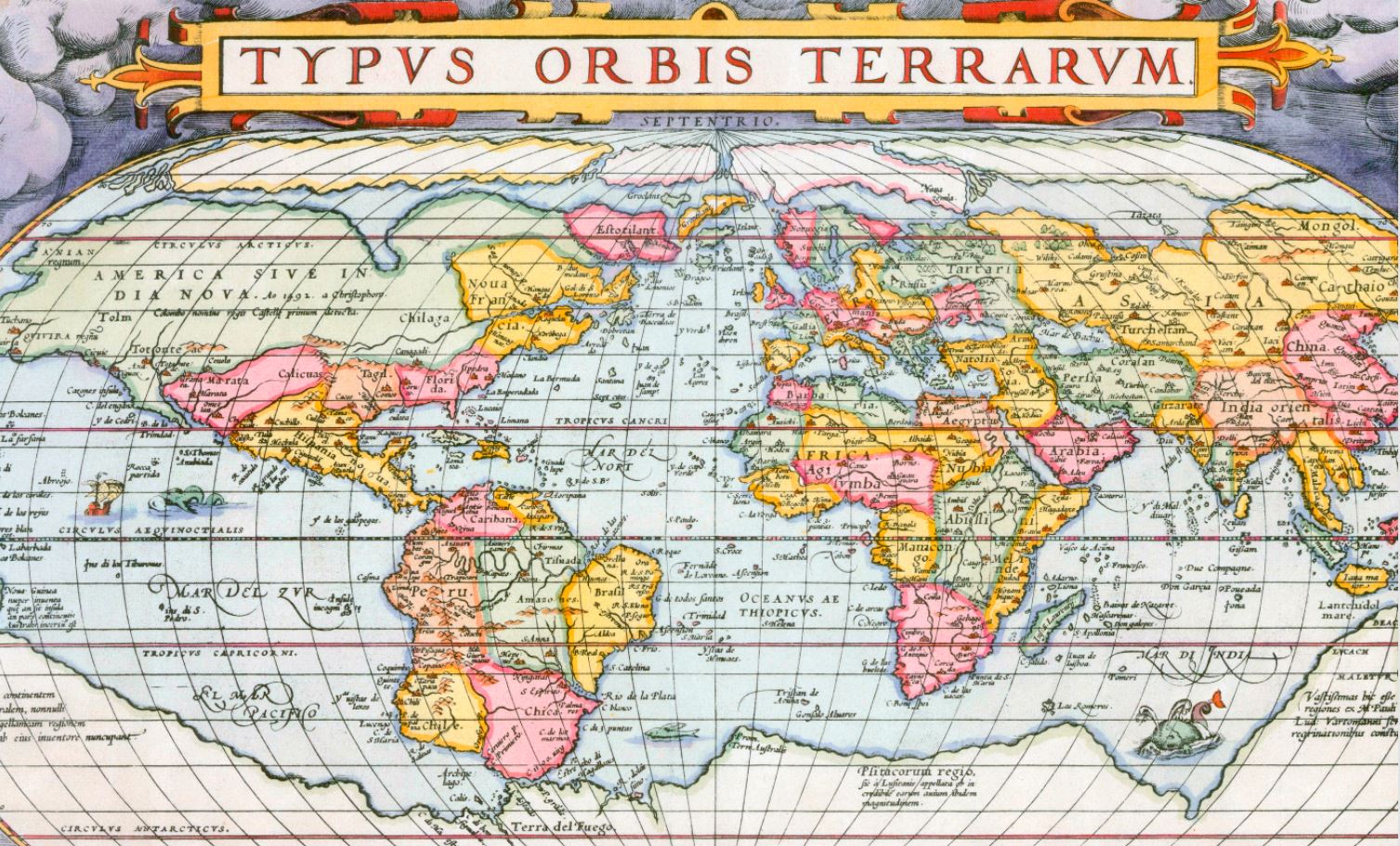 Mapamundi Tipus Orbis Terrarum - 1570