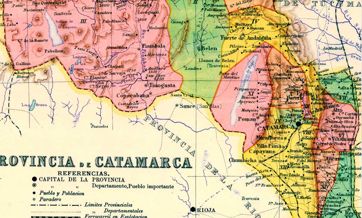 Mapa de la Provincia de Catamarca – 1929