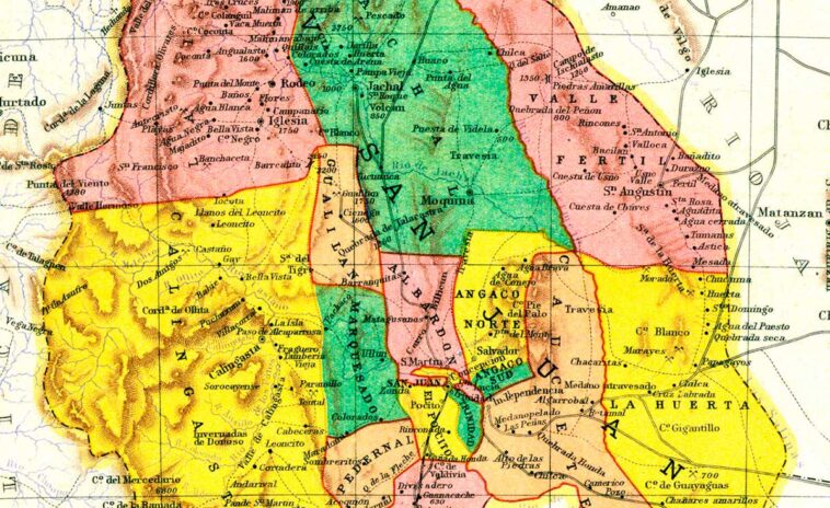 Mapa de la Provincia de San Juan - 1929