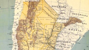 Mapa de la República Argentina – 1892 –
