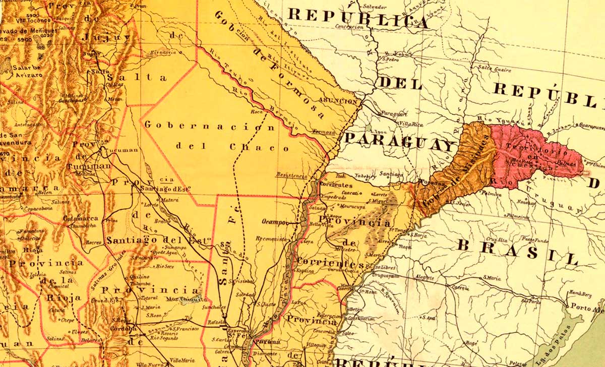 Mapa de la República Argentina - 1893 -