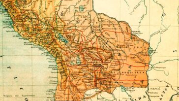 Mapa de Perú y Bolivia - 1850