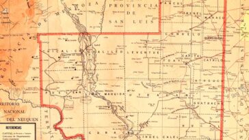 Mapa del Territorio Nacional de La Pampa - 1940 – Editorial Peuser