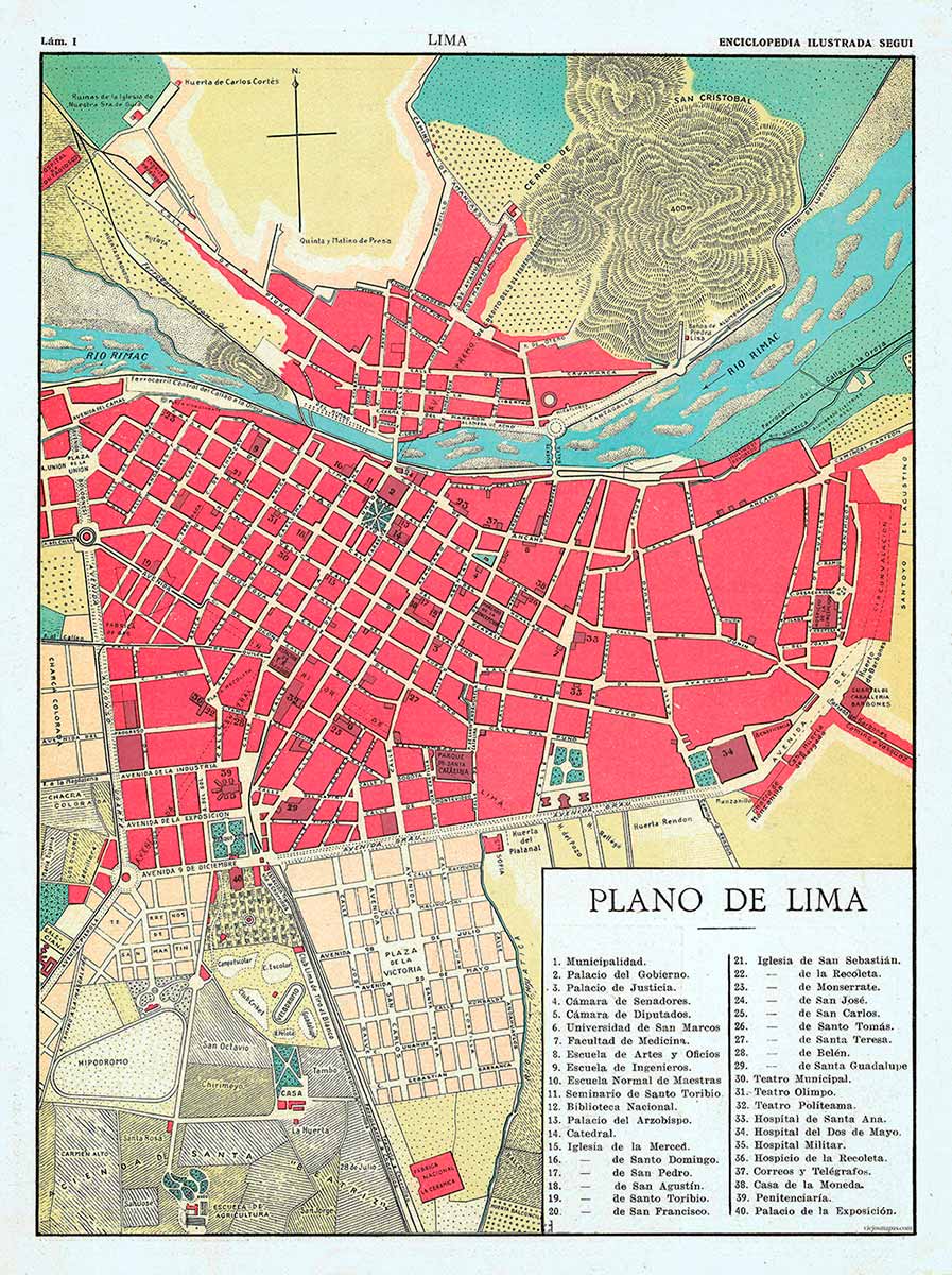 Plano de Lima - 1930 aprox.
