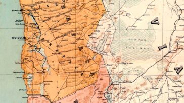 Mapa de Chile (paralelos 18 al 24) - 1904