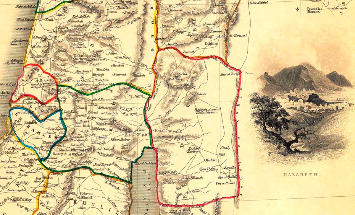 Mapa de Palestina de 1851