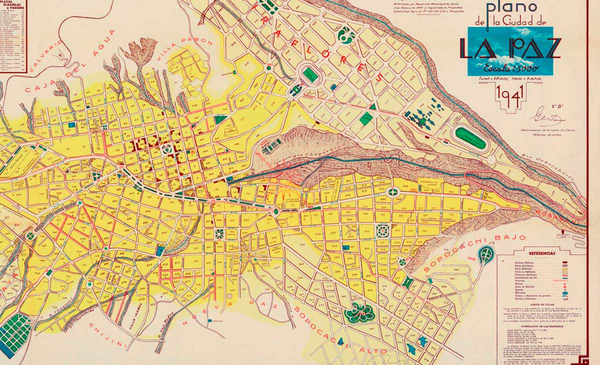 Plano de la ciudad de La Paz - 1941 | VIEJOS MAPAS