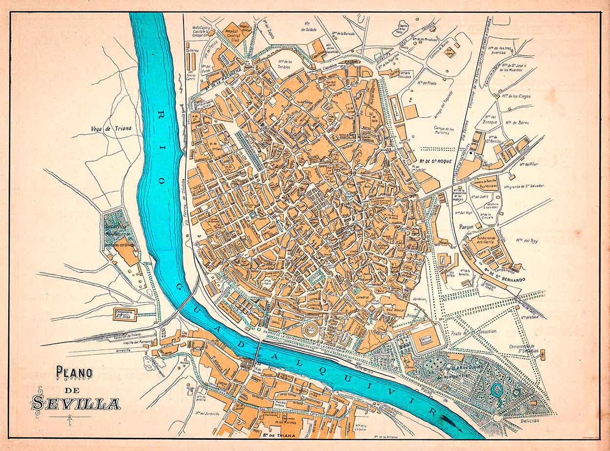 Plano de Sevilla - 1905