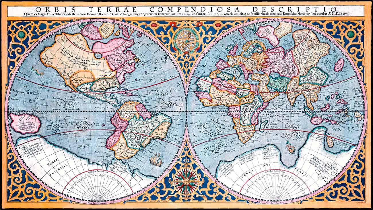 Mapamundi - 1623 - Orbis Terrae Compendiosa Descriptio Quam ex Magna Universali