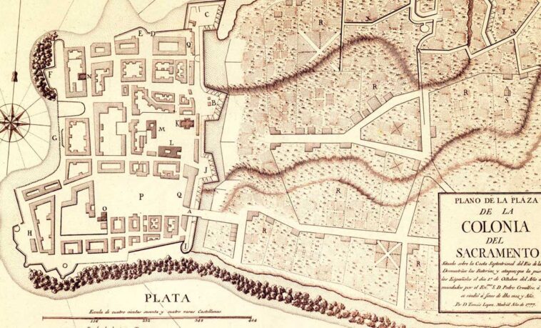 Plano de la Plaza Militar de la Colonia del Sacramento (Uruguay) - 1777
