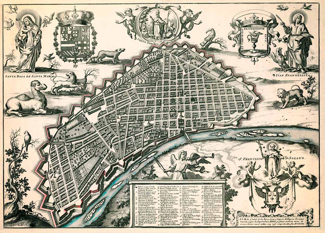 Plano de Lima, Ciudad de los Reyes - 1688
