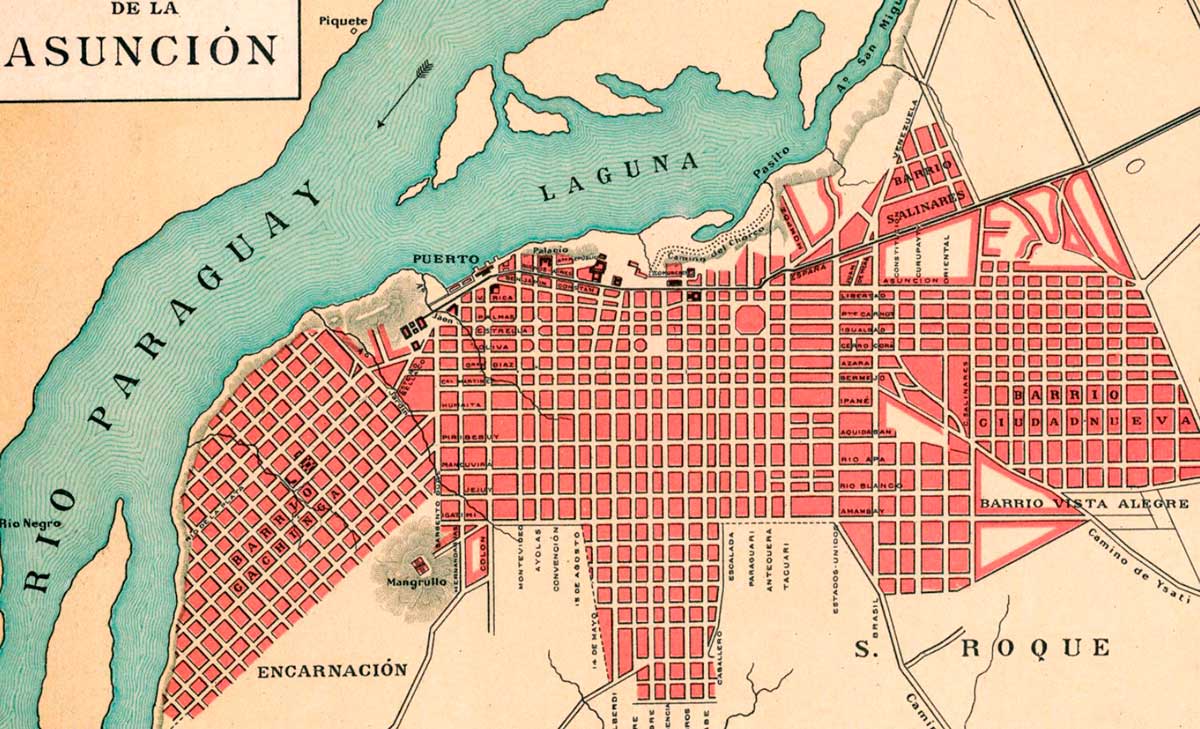 Plano de Asunción – Paraguay - 1920