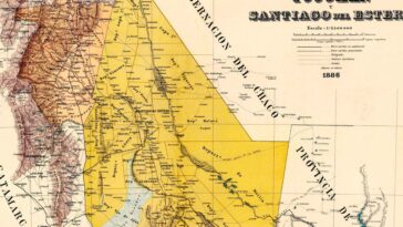 Mapas de las provincias de Tucumán y Santiago del Estero - 1886