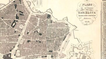 Plano de Barcelona - 1852