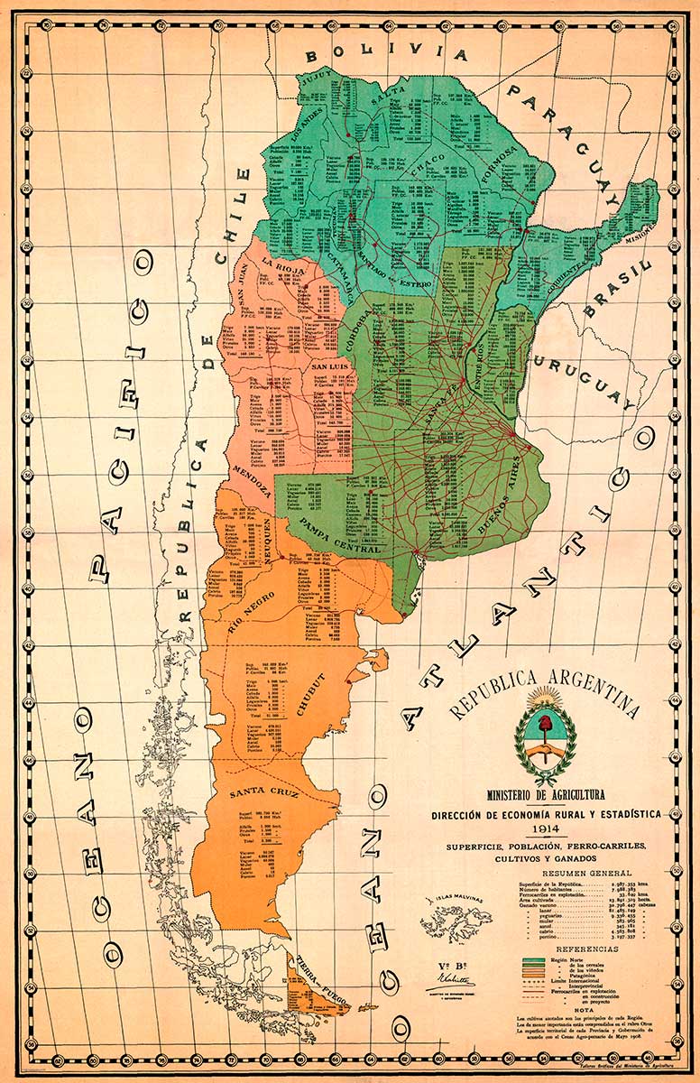 Mapa económico de la República Argentina de 1914