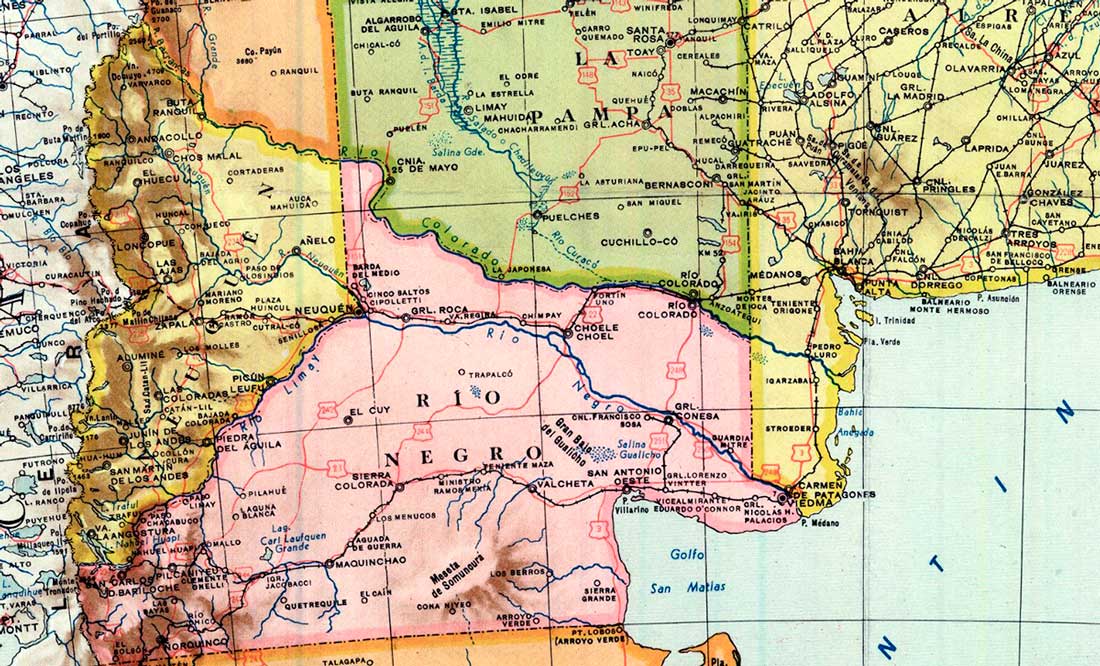 Mapa de la República Argentina de 1958