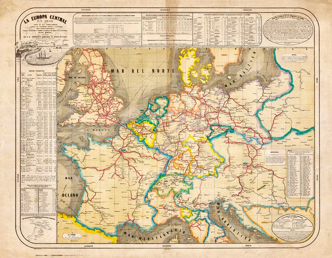 La Europa Central en 1852