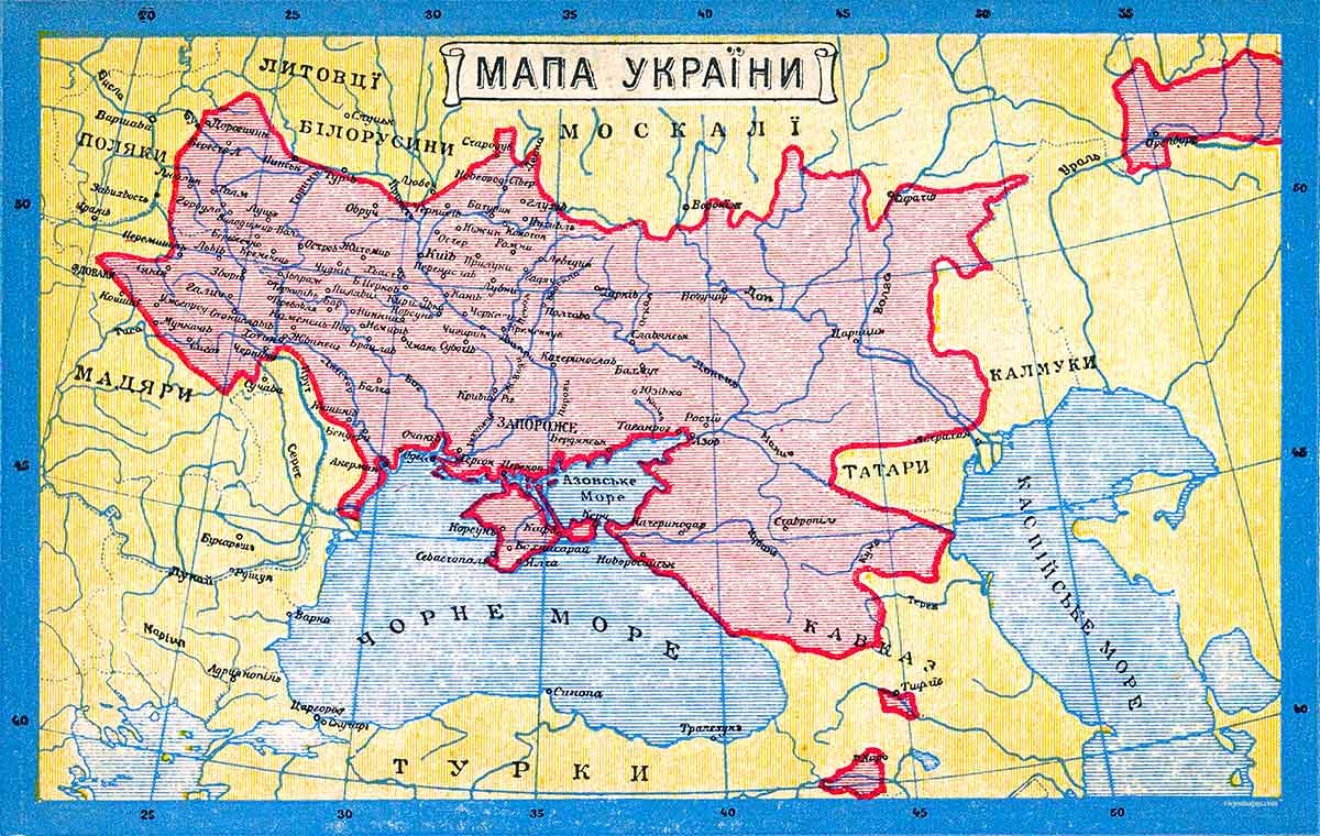 Mapa de Ucrania de 1919