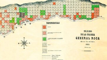 Plano de la Colonia General Roca - 1885