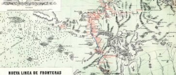 La Zanja Alsina - 1877 - Plano General de la Nueva Línea de Frontera sobre La Pampa.